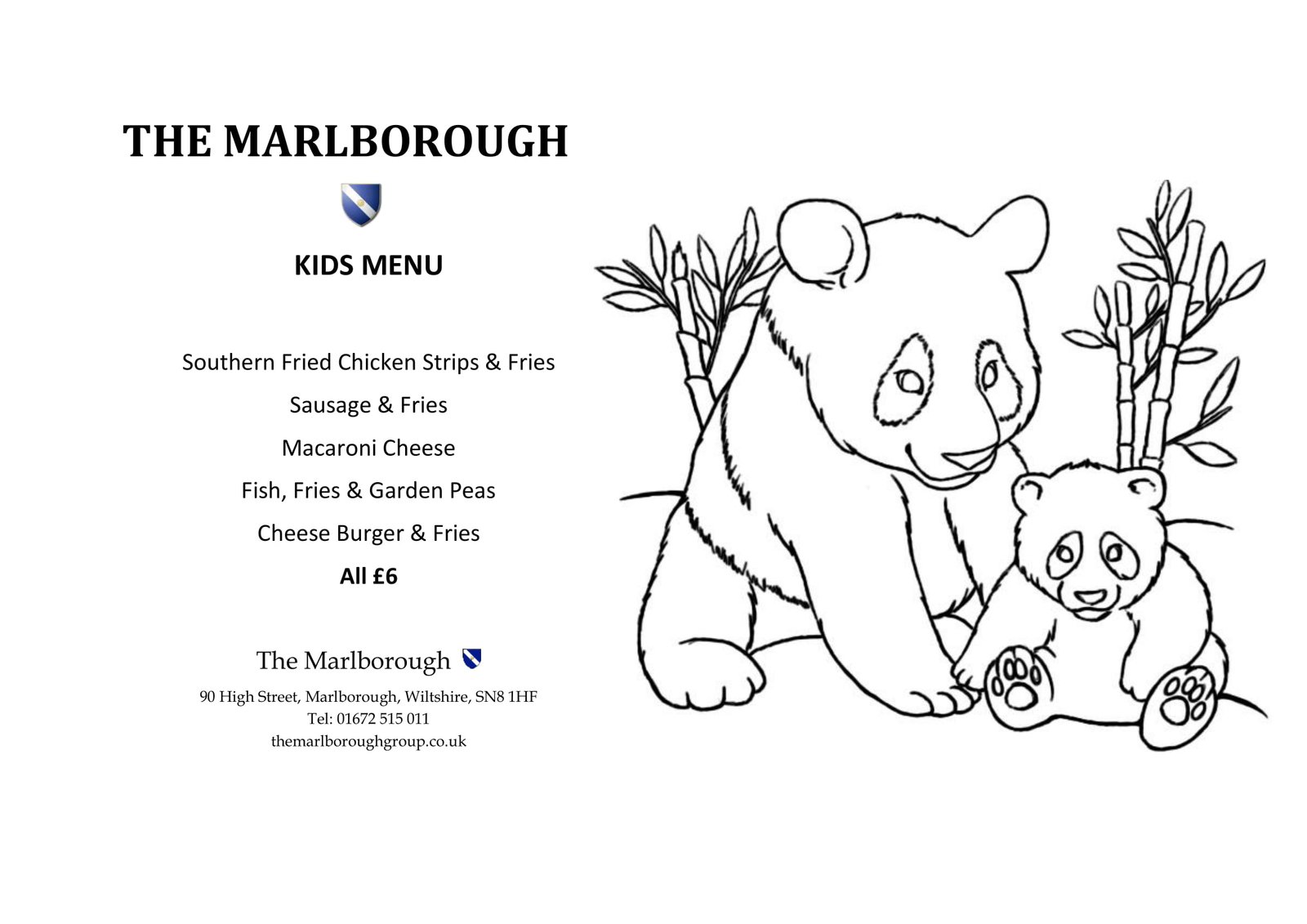 Kids Menu